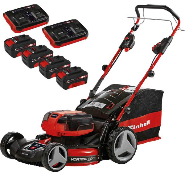 Einhell Professional GP-CM 36/47 S HW Li 36v Cordless Brushless Self Propelled Lawnmower 470mm 4 x 4ah Li-ion Charger