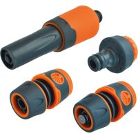 Faithfull 4 Piece Hose Connector and Nozzle Set