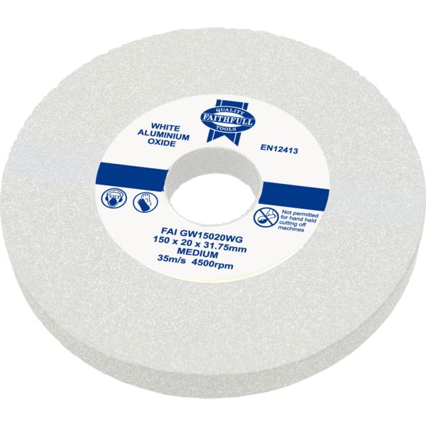 Faithfull General Purpose White Grinding Wheel 150mm 20mm Medium