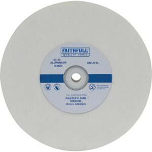 Faithfull General Purpose White Grinding Wheel 200mm 25mm Medium