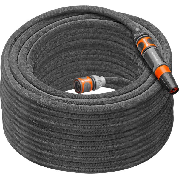 Gardena Liano LIFE Textile Hose Pipe Set 1/2" / 12.5mm 30m Grey