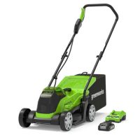 Greenworks 24V/48V Greenworks 33cm Cordless Lawnmower 24V with 1 x 2Ah Battery & Charger