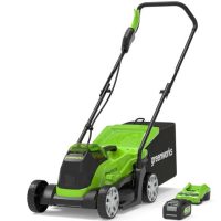 Greenworks 24V/48V Greenworks 33cm Cordless Lawnmower 24V with 1 x 4Ah Battery & Charger