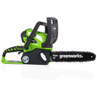 Greenworks 40v Cordless 12" Chainsaw G40CS30K2 c/w battery and charger