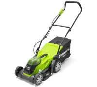 Greenworks G40LM35 40v Cordless mower c/w 2 x batteries & charger