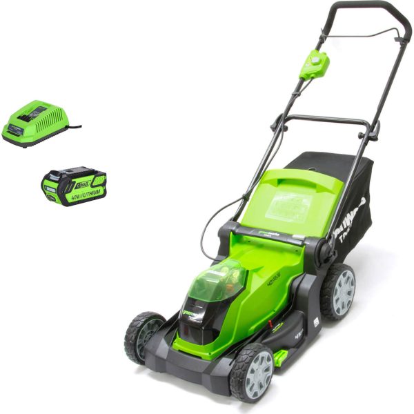 Greenworks G40LM41 40v Cordless Rotary Lawnmower 400mm