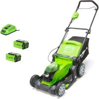 Greenworks G40LM41 40v Cordless Rotary Lawnmower 400mm 2 x 2ah Li-ion Charger