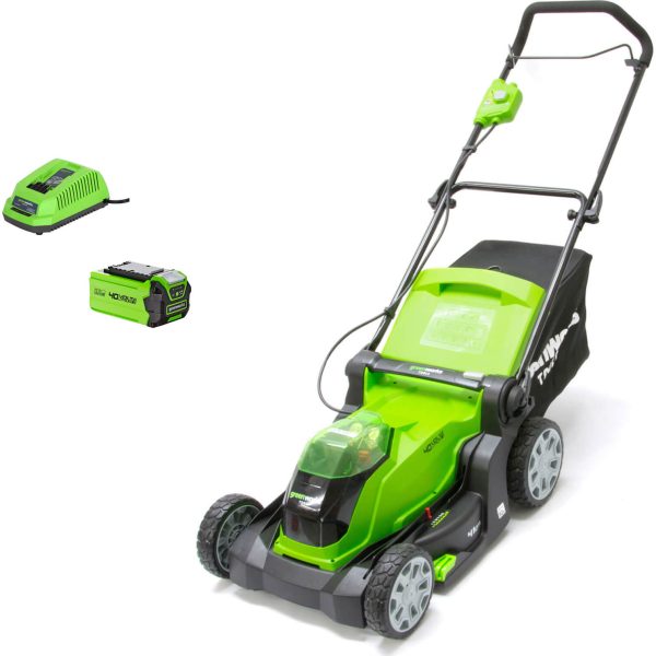 Greenworks G40LM41 40v Cordless Rotary Lawnmower 400mm