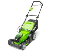 Greenworks G40LM41K2X Cordless 40v 40cm Mower c/w batteries and charger
