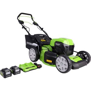Greenworks GD24X2LM46SP 48v Cordless Brushless Self Propelled Rotary Lawnmower 460mm