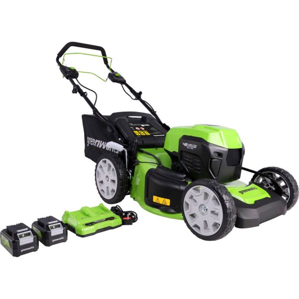 Greenworks GD24X2LM46SP 48v Cordless Brushless Self Propelled Rotary Lawnmower 460mm