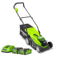 Greenworks Greenworks G40LM35K2x 40V 35cm Walk Behind Mower with 2 x 2Ah Battery and Charger