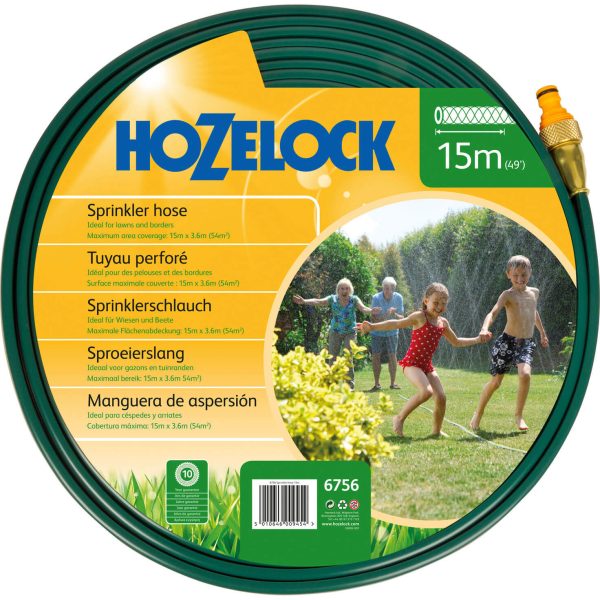 Hozelock Flat Water Sprinkler and Soaker Hose Pipe 15m