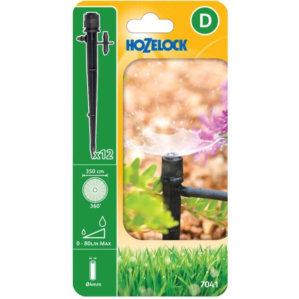 Hozelock MICRO 360° Spectrum Adjustable End Line Sprinkler 5/32" / 4mm Pack of 12