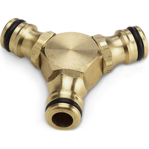 Karcher Brass 3 Way Garden Hose Coupling Connector