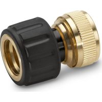 Karcher Brass Aqua Stop Garden Hose Connector 1/2" / 12.5mm Pack of 1