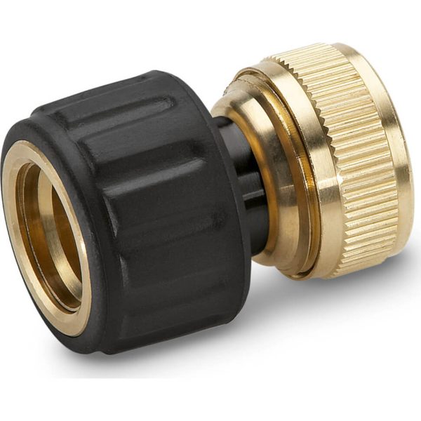 Karcher Brass Aqua Stop Garden Hose Connector 3/4" / 19mm Pack of 1