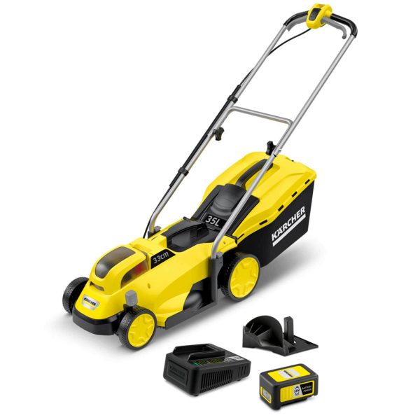 Karcher LMO 1833 18v Cordless Rotary Lawnmower 330mm 1 x 5ah Li-ion Charger