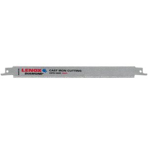 Lenox Double Tang Diamond Cast Iron Cutting Reciprocating Sabre Saw Blades 225mm Pack of 1