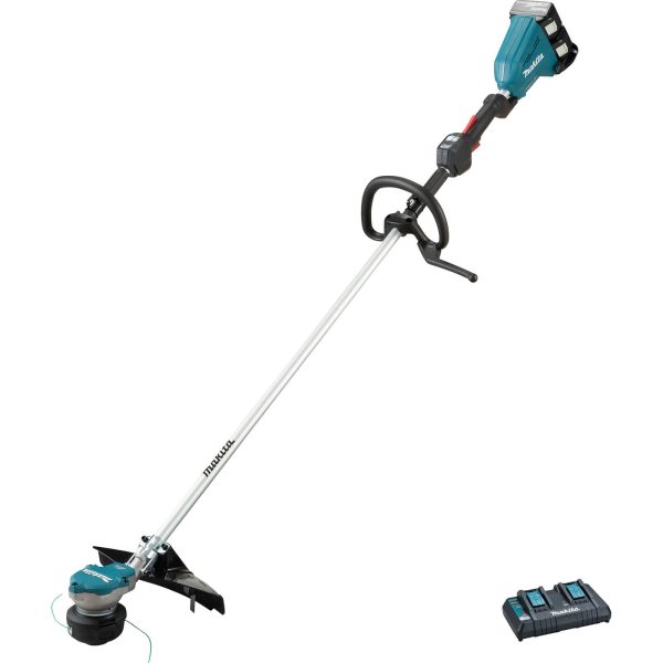 Makita DUR368L Twin 18v LXT Cordless Brushless Grass Trimmer 350mm 2 x 5ah Li-ion Charger