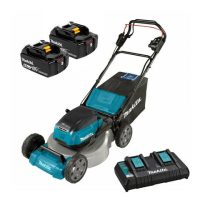 Makita Makita DLM530PG2 LXT 18V 53cm Lawnmower - Steel Deck with 2 x 6.0Ah Batteries and DC18RD Twin Port Charger)