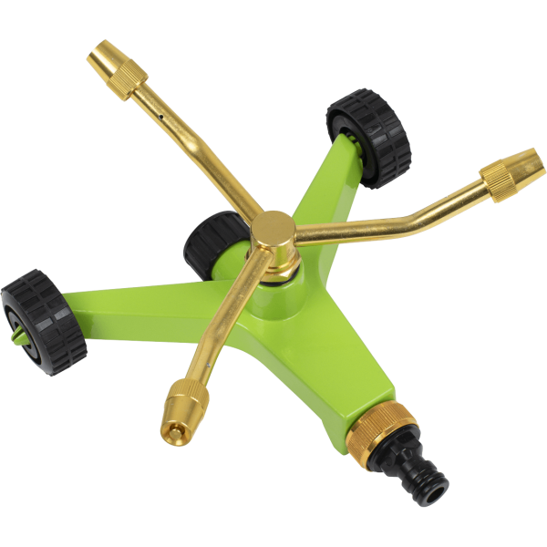 Sealey 3 Arm Brass Garden Sprinkler on Wheels