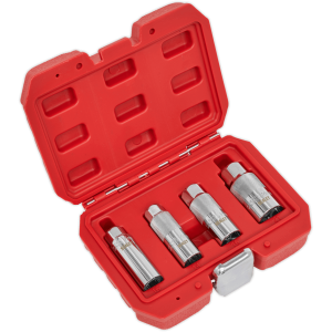 Sealey 4 Piece 3/8" Drive Spark Plug Socket Set 3/8"