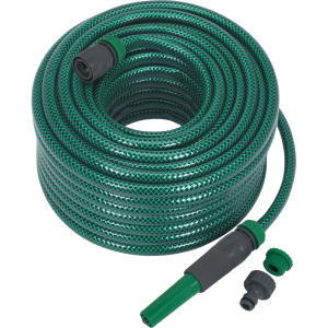Sealey Garden Hose Pipe with Fittings 1/2" / 12.5mm 30m Green