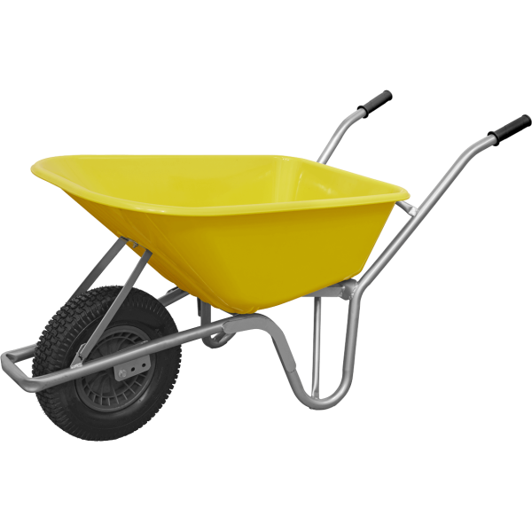 Sealey Heavy Duty Wheelbarrow 100l Yellow