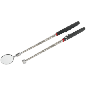 Siegen 2 Piece Telescopic Magnetic Pick Up Tool and Inspection Mirror Set