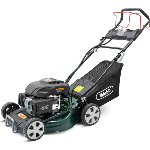 Webb WER460ES Classic Self Propelled Electric Start Petrol Rotary Lawnmower 460mm