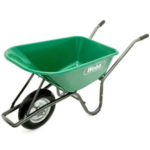 Webb WEWB90 Poly Wheelbarrow with Puncture Proof Wheel 90l Green