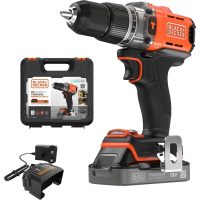 Black and Decker BCD383 18v Cordless Combi Drill 1 x 2ah Li-ion Battery Charger Case