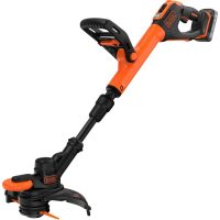 Black and Decker BCSTR918 18v Cordless Resin Blade Telescopic Grass and Edge Trimmer 280mm 1 x 2ah Li-ion Battery Charger