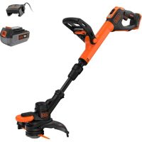 Black and Decker BCSTR918 18v Cordless Resin Blade Telescopic Grass and Edge Trimmer 280mm 1 x 4ah Li-ion Battery Charger