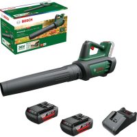 Bosch ADVANCEDLEAFBLOWER 36V-750 Brushless Garden Leaf Blower 2 x 2ah Li-ion Battery Charger