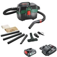 Bosch ADVANCEDVAC 18V-8 P4A 18v Cordless Portable Wet and Dry Vacuum Cleaner 8L 1 x 2.5ah Li-ion Battery Charger No Case