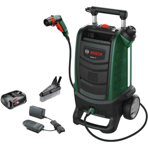 Bosch FONTUS Gen II P4A 18v Cordless Low Pressure Washer 20 Bar 1 x 2.5ah Li-ion Battery Charger
