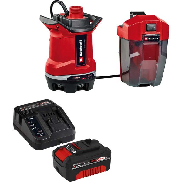 Einhell GE-DP 18/25 Li 18v Cordless Dirty Water Pump 7500 l/h 1 x 4ah Li-ion Battery Charger