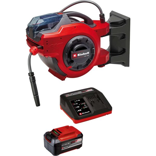 Einhell GE-HR 18/30 Li 18v Cordless Automatic Hose Reel 1 x 5.2ah Li-ion Battery Charger
