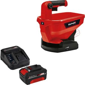 Einhell GE-US 18 Li 18v Cordless Grass, Salt and Seed Spreader 1 x 4ah Li-ion Battery Charger