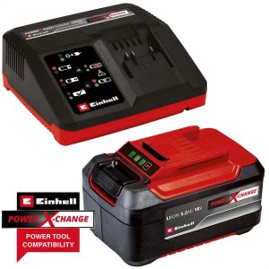 Einhell Genuine PXC 18v Cordless Slim Plus Li-ion Battery 5.2ah and Charger 5.2ah