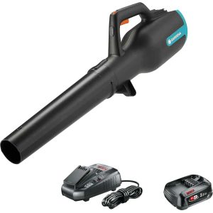 Gardena POWERJET P4A 18v Cordless Garden Leaf Blower 1 x 2.5ah Li-ion Battery Charger