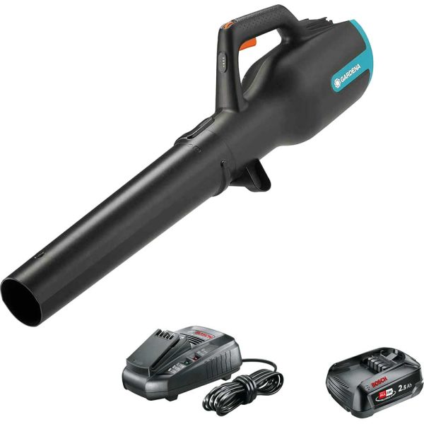 Gardena POWERJET P4A 18v Cordless Garden Leaf Blower 1 x 2.5ah Li-ion Battery Charger