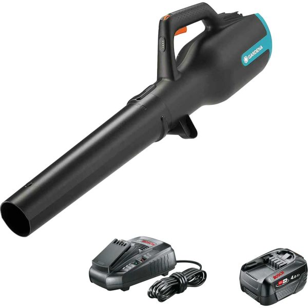 Gardena POWERJET P4A 18v Cordless Garden Leaf Blower 1 x 4ah Li-ion Battery Charger
