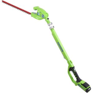 Greenworks G24PH51 24v Cordless Long Hedge Trimmer 510mm 1 x 2ah Li-ion Battery Charger