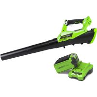 Greenworks G40AB 40v Cordless Axial Garden Leaf Blower 1 x 2ah Li-ion Battery Charger