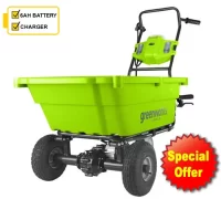 Greenworks G40GC 40V Cart c/w 6 ah Battery & Charger kit