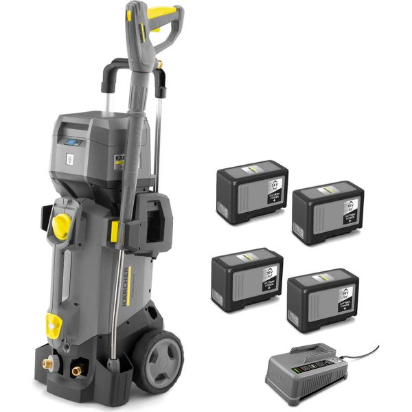 Karcher HD 4/11 C BP Professional 36v Cordless Pressure Washer 150 Bar 4 x 7.5ah Li-ion Battery Charger