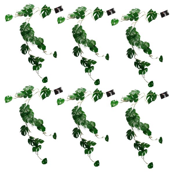 Leaf Design 6 x 100cm Artificial Hanging Trailing Monstera Plant